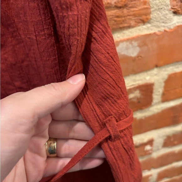 Beachy Crinkle Dress in Teracotta Color - Picture 4 of 6